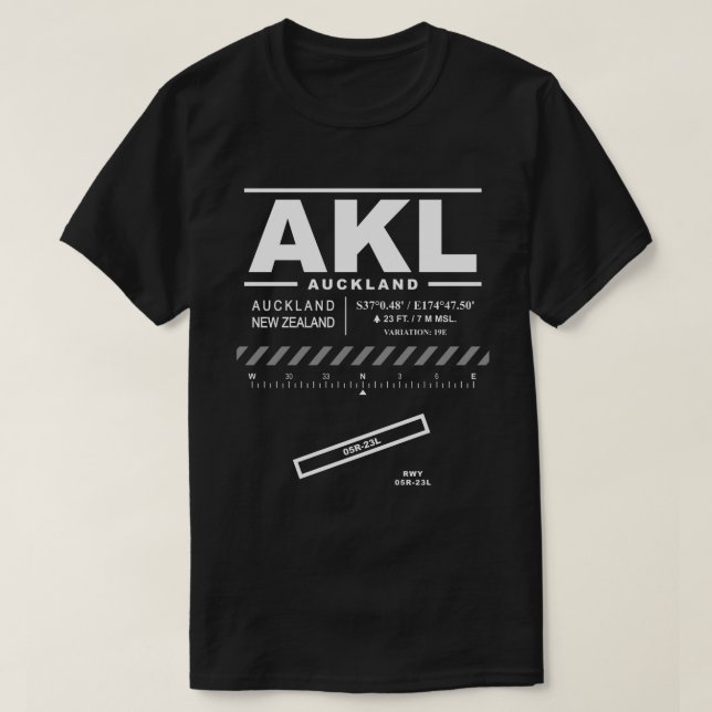 Auckland Airport AKL T-Shirt (Design Front)