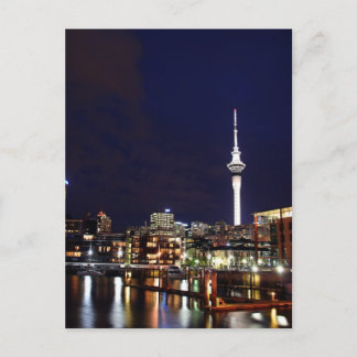 Auckland City, New Zealand at Night Postcard