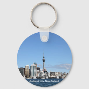 Auckland City, New Zealand by Day Keychain