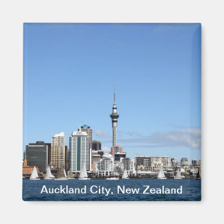 Auckland City, New Zealand by Day Magnet