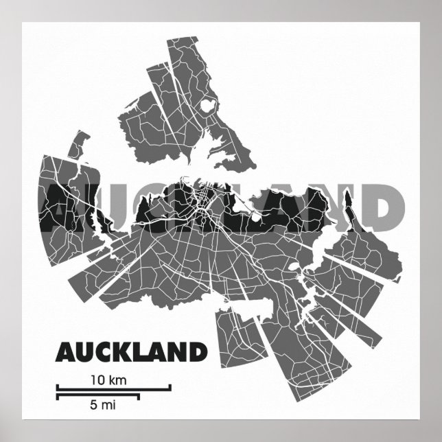 Auckland Map Poster (Front)
