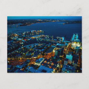 Auckland Marina view from the Sky Tower - Postcard