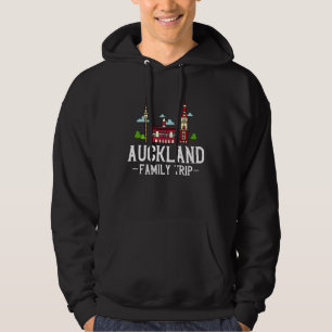 Auckland New Zealand City Skyline Map Travel Hoodie