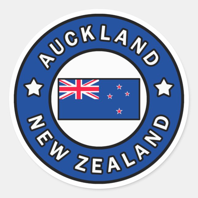 Auckland New Zealand Classic Round Sticker (Front)