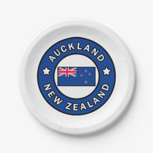 Auckland New Zealand Paper Plate