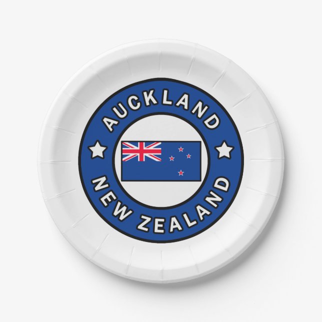 Auckland New Zealand Paper Plate (Front)