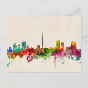 Auckland New Zealand Skyline Postcard