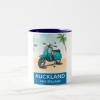 Auckland new zealand travel poster