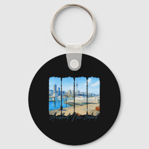 Auckland New Zealand Traveling Brushstroke Aucklan Keychain