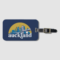 Auckland New Zealand Vintage City Skyline