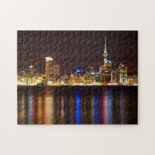 Auckland Night Cityscape Jigsaw Puzzle