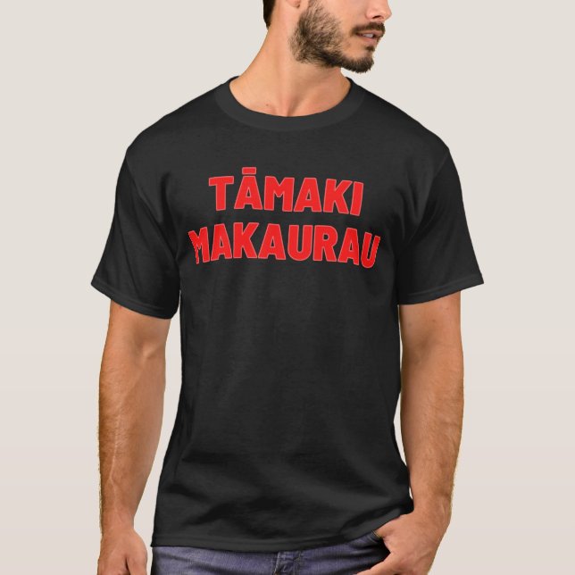 AUCKLAND TAMAKI MAKAURAU NEW ZEALAND MAORI KIWI  T-Shirt (Front)