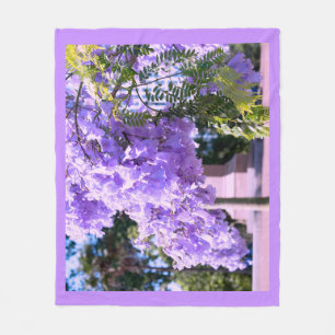 Auckland's Purple Princess Tree  Fleece Blanket