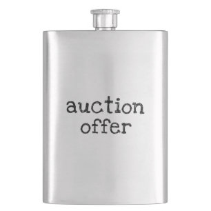 Auction Offer Hip Flask