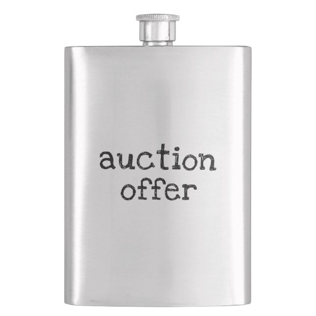 Auction Offer Hip Flask (Front)