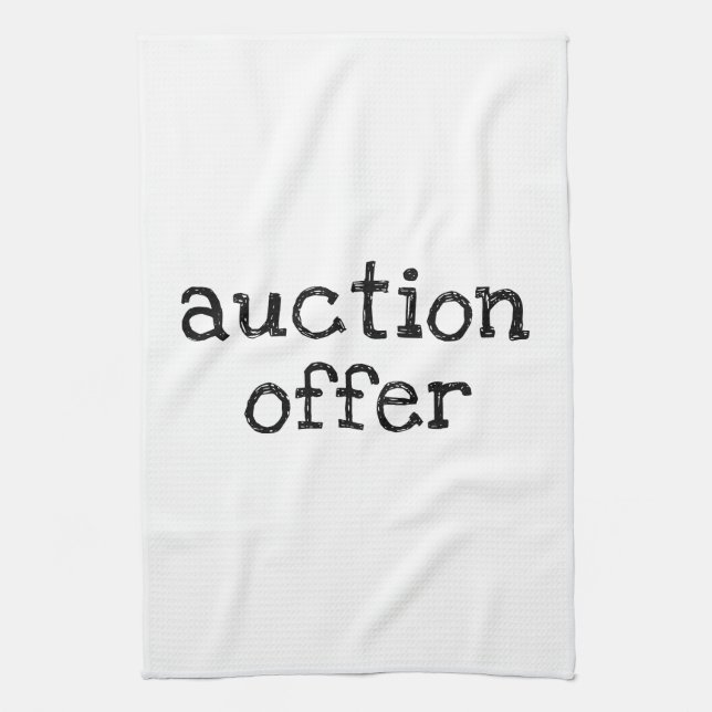 Auction Offer Kitchen Towel (Vertical)