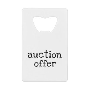 Auction Offer Wallet Bottle Opener