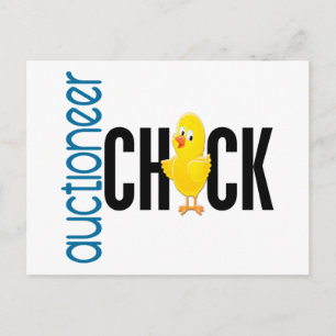 Auctioneer Chick Postcard