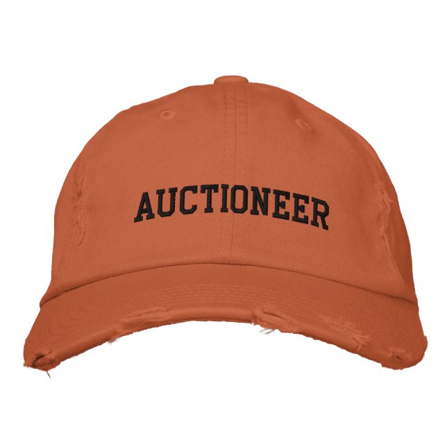 Auctioneer Embroidered Hat (Front)