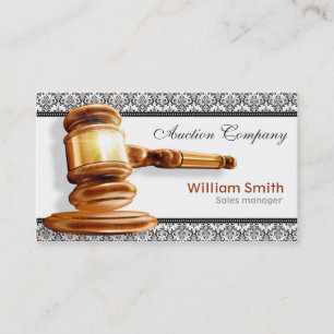 Auctioneer Services Business Card