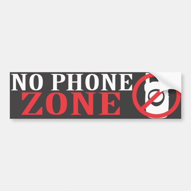 Aucun autocollant de zone de téléphone (Devant)
