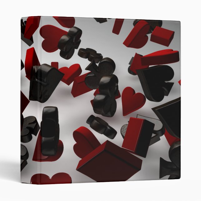 Aucun classeur d'Avery de jeu de carte (Devant/Côté)