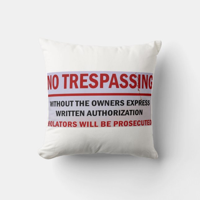 aucun coussin de violation de propriété (Recto)