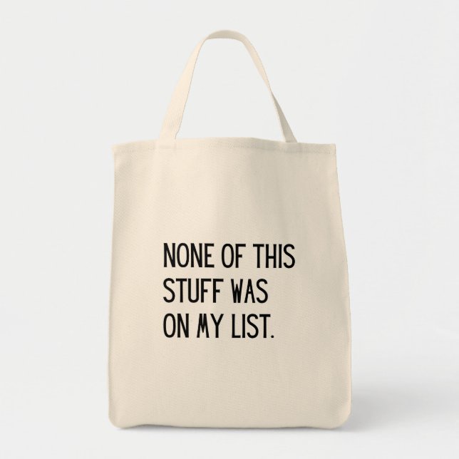 Aucun de ces Sacs fourre-tout de trucs (Devant)