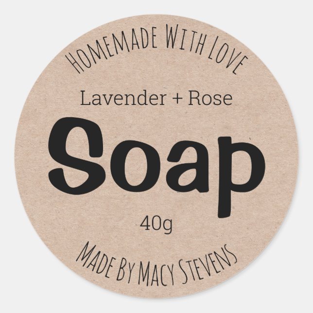 Aucun fractionnement Brown simple Étiquettes de sa (Devant)