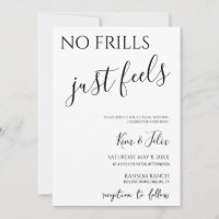 Aucun Frill Se Sent Décontracté Faire-part de mari