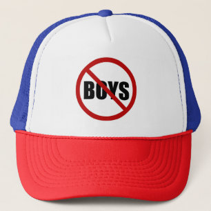 Aucun garçon autorisé Casquette de typographie des