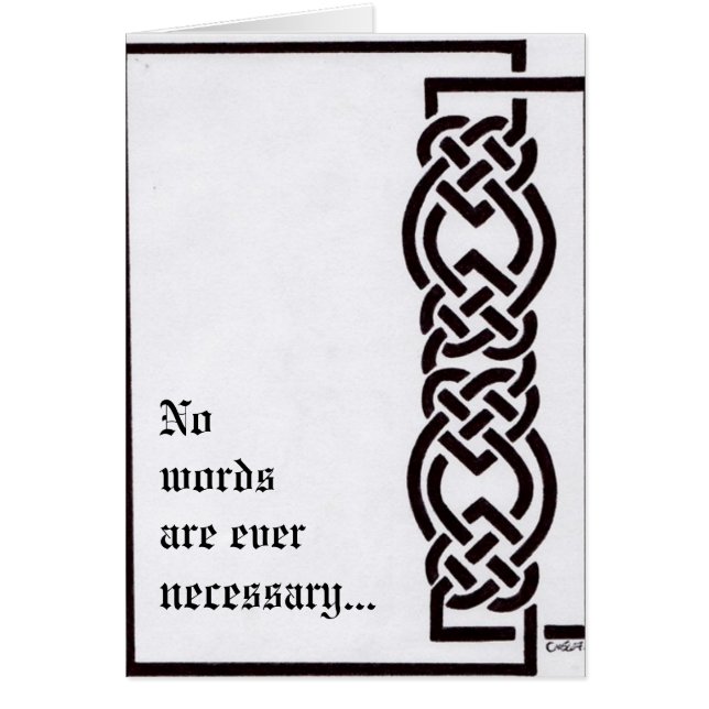 Aucun mot n'est jamais nécessaire… (Devant)