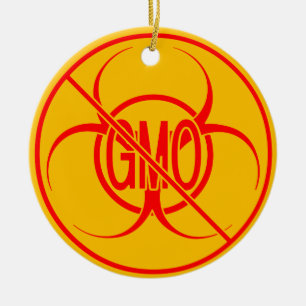 Aucun OGM Ornement Biodanger OGM Avertissement Déc