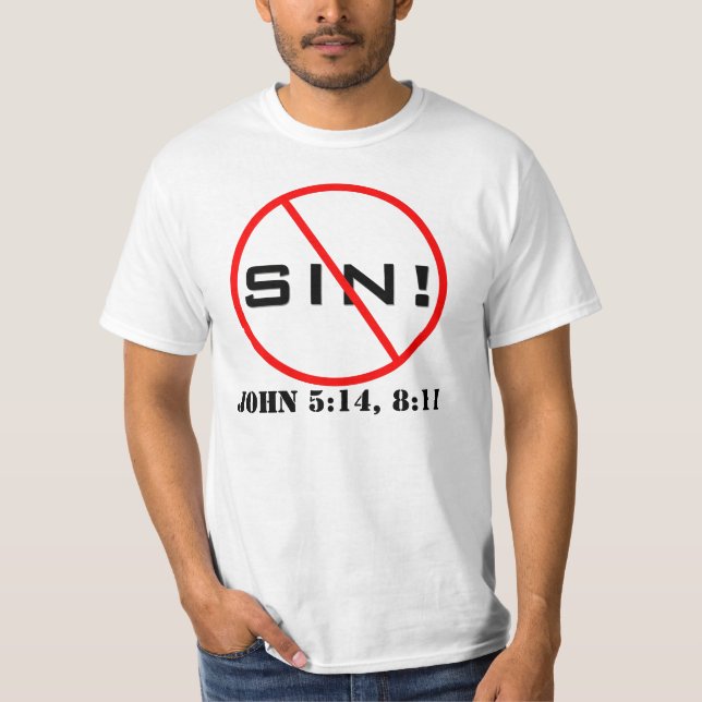 Aucun péché ! T-shirt d'évangélisation (Devant)