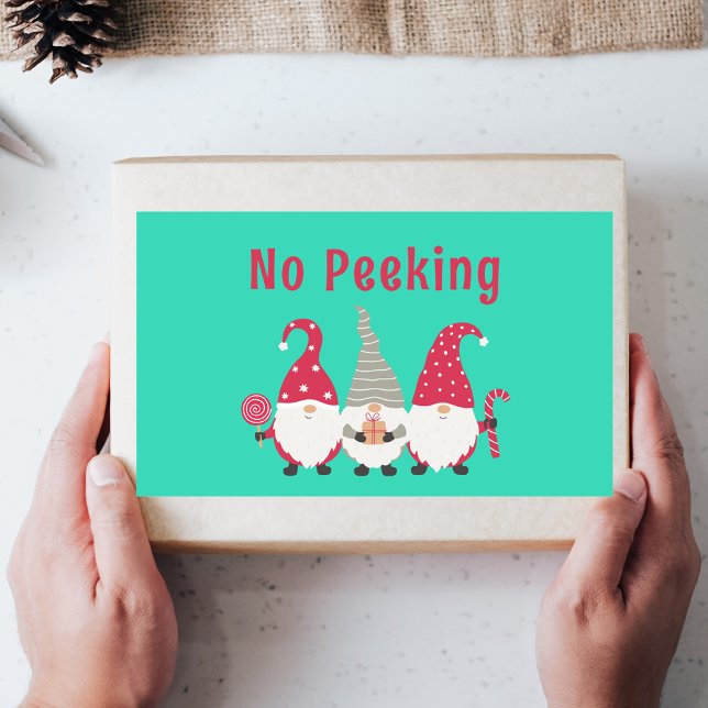 Aucun Peeking mignon Stick Étiquette cadeau Gnome  (Créateur téléchargé)