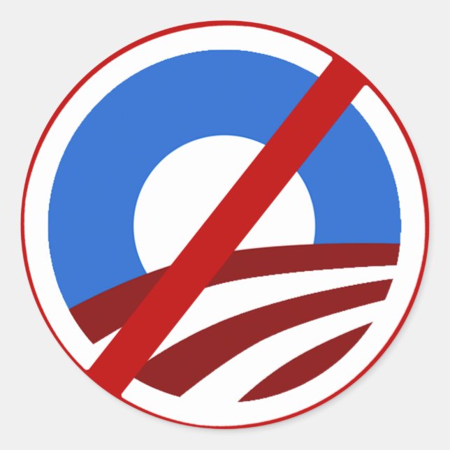 Aucun signe anti-Obama Sticker (Devant)