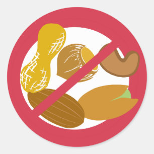 Aucun Stickers Alerte aux allergies alimentaires a