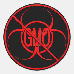 Aucun Stickers OGM Avertissement Biodanger Sticker