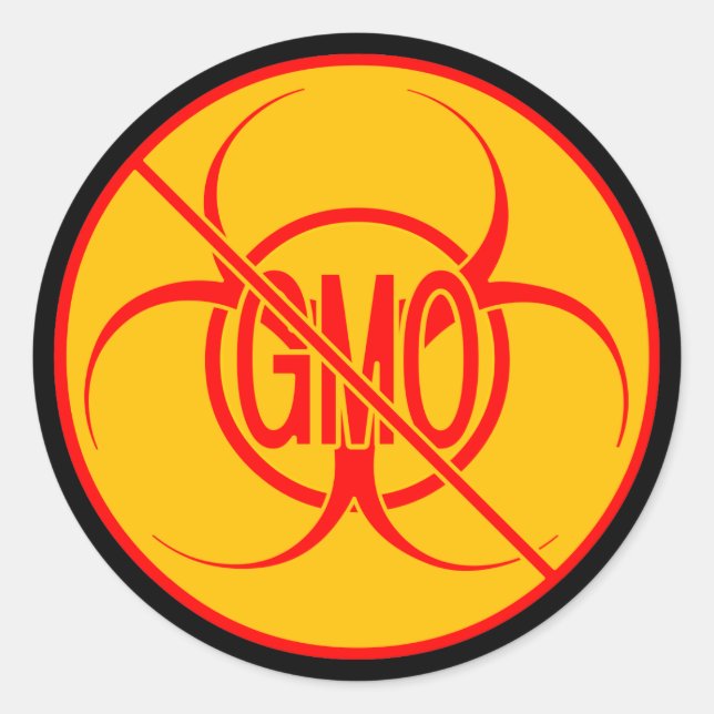 Aucun Stickers OGM Avertissement Biodanger Sticker (Devant)