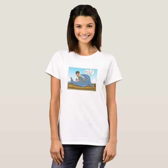 Aucun T-shirt blanc finning de Shaaark (Devant entier)