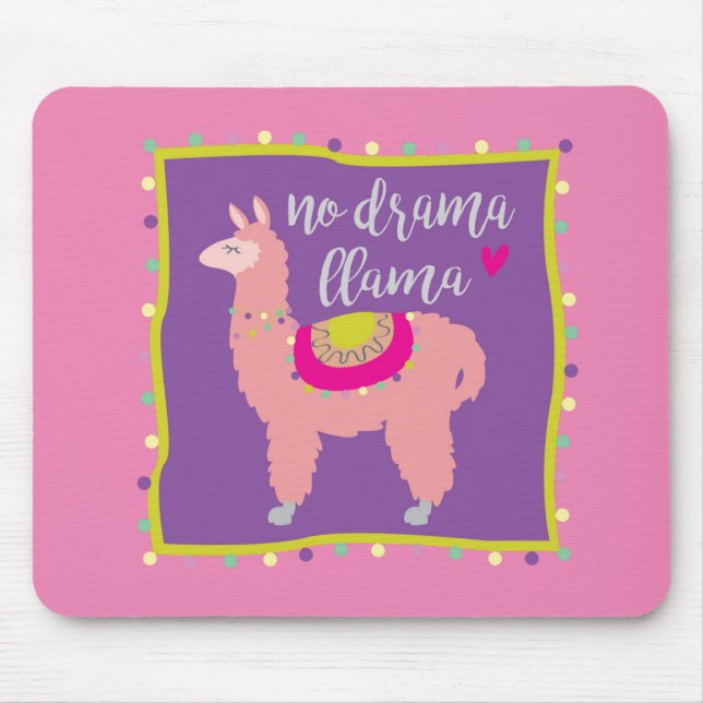 Aucun tapis de souris de lama de drame (Devant)