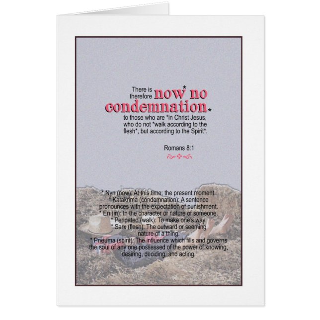 AUCUNE condamnation - 8:1 de Romains (Devant)