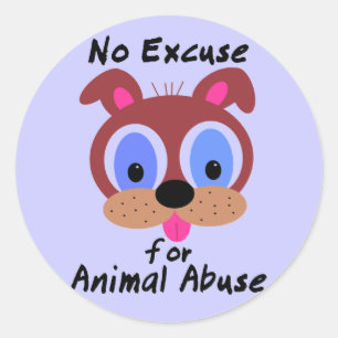 Aucune excuse pour les autocollants animaux d'abus