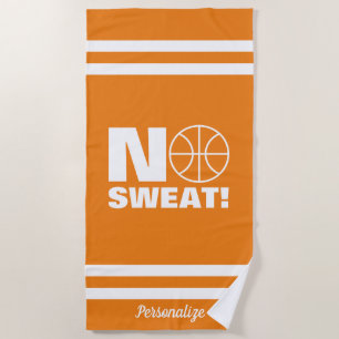 Aucune serviette de plage de basket-ball de sueur