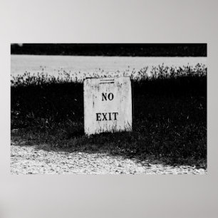 Aucune sortie - affiche éffrayante