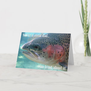 Aucune truite à son sujet carte de fête des pères