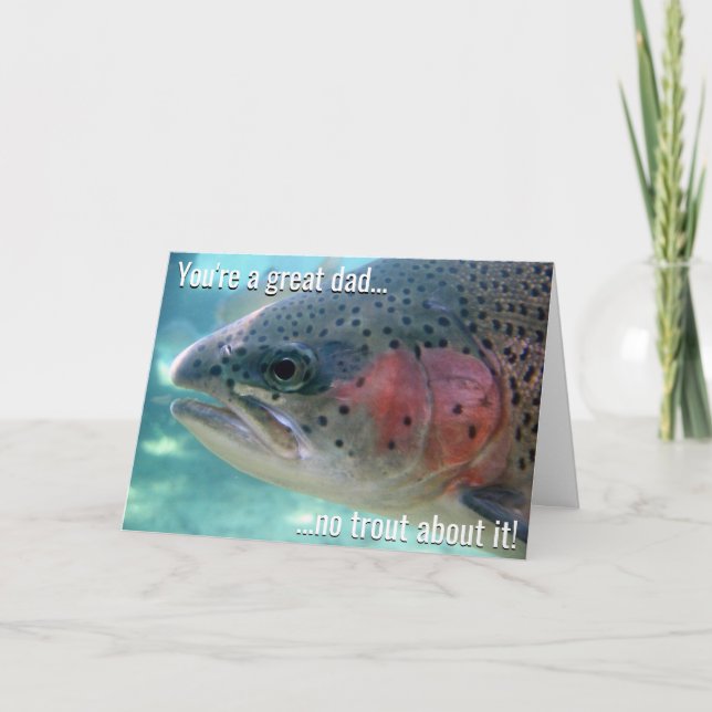 Aucune truite à son sujet carte de fête des pères (Devant)