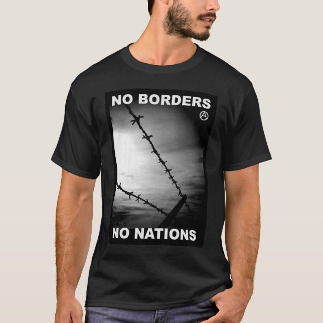 aucunes frontières aucun T-shirt de nations (Devant)