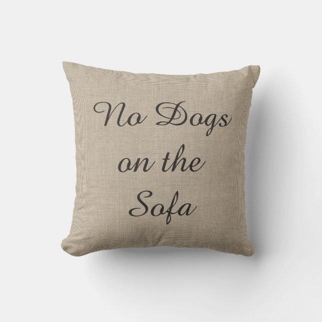 Aucuns chiens sur le coussin de toile de jute de (Recto)