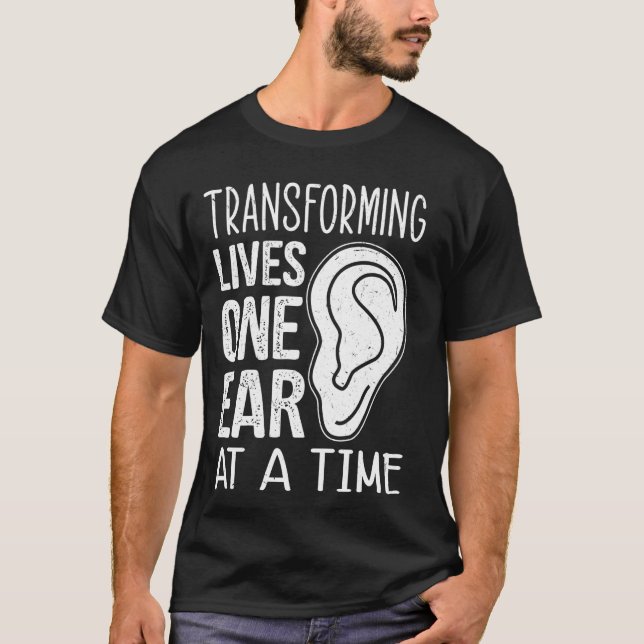 AuD Audiology Technician Design for Audiologists T-Shirt (Front)